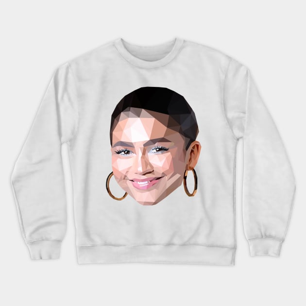 Lowpoly Zendaya Crewneck Sweatshirt by throwback